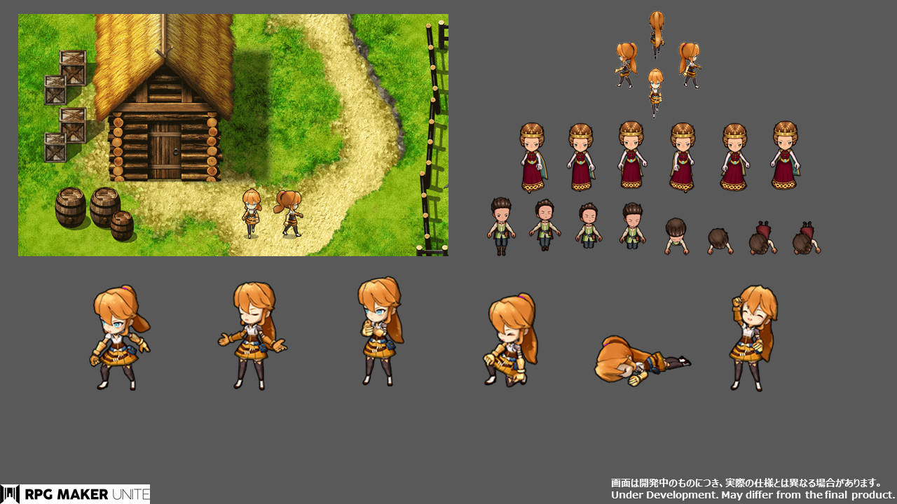 Rpgツクール最新作 Rpg Maker Unite では キャラクターアニメーションが強化 素材画像サイズ内なら パターン数の制限なし Automaton