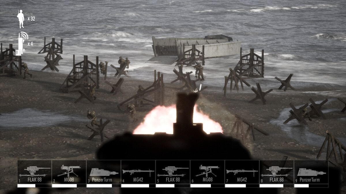 第二次世界大戦シューター『Beach Invasion 1944』のゲームプレイ