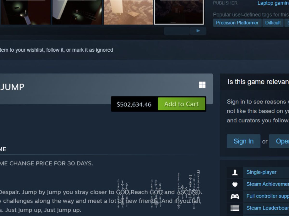 Steamにて約6500万円のゲームが登場、からの自主的に販売停止