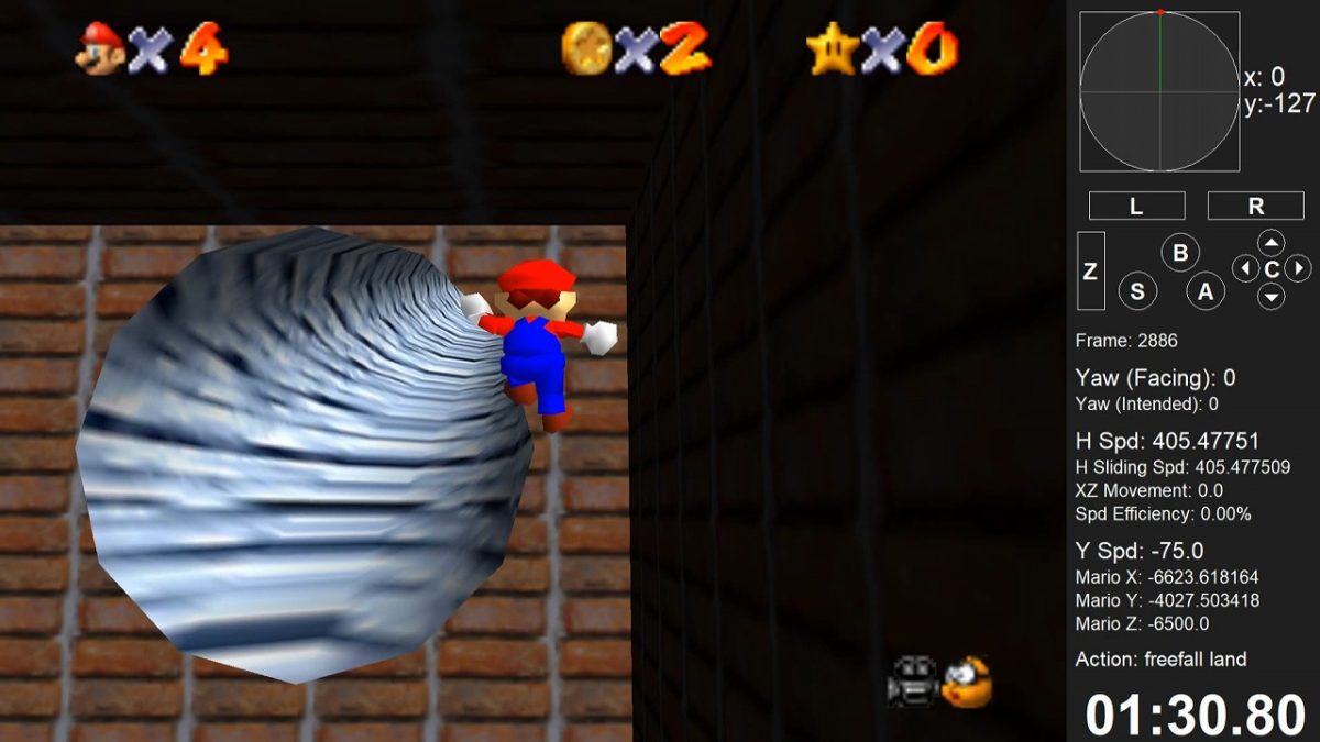 スーパーマリオ64』さむいさむいマウンテンの通常取得不可キノコ スーパーマリオ64』さむいさむいマウンテンの通常取得不可キノコ
