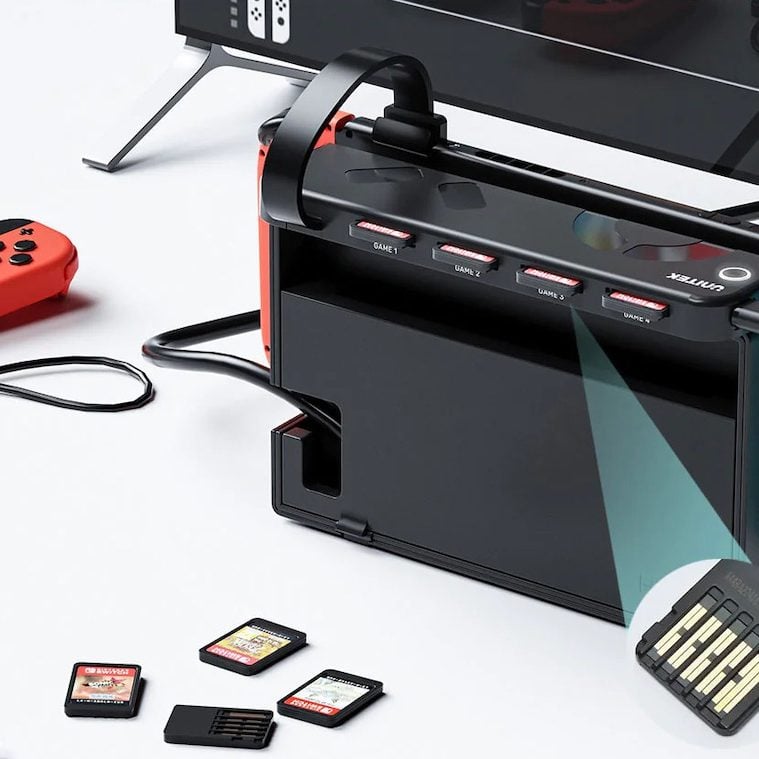 Switch ソフト 4つ 4つのゲームを瞬時に切替える、楽しめる、持ち運べる！Switch用