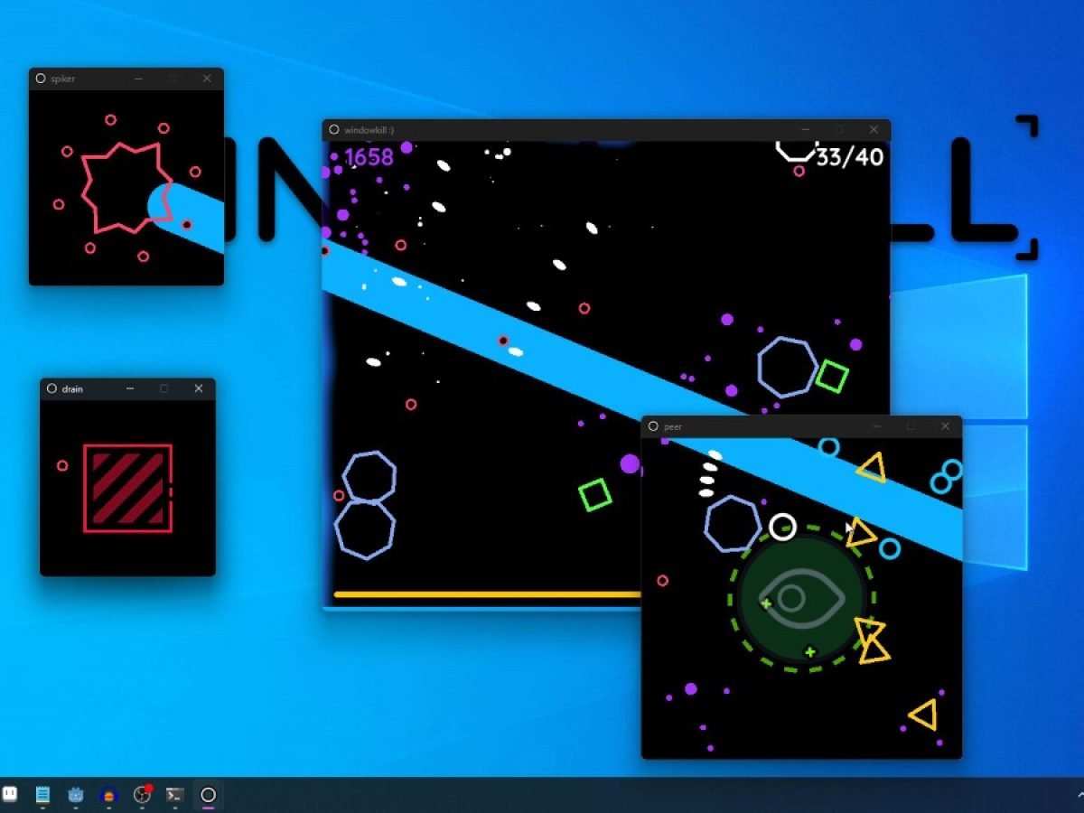 デスクトップ縦横無尽ローグライトSTG『Windowkill』Steam向けに