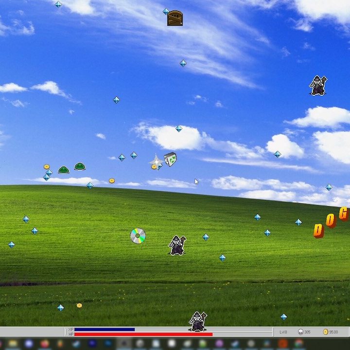 デスクトップ画面で遊ぶサバイバー系アクション『Desktop Survivors 98