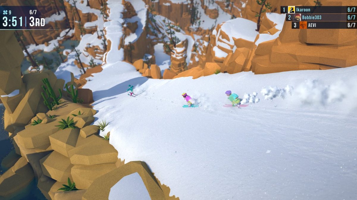 最大8人マルチ対応スキーゲーム『Lonely Mountains: Snow Riders』1月
