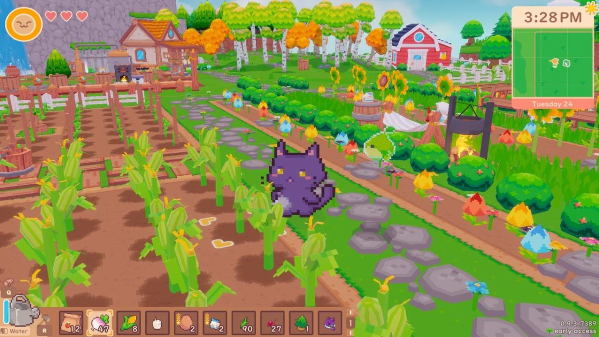 高評価ドット絵猫×3Dスローライフ『Snacko』とうとう正式リリース