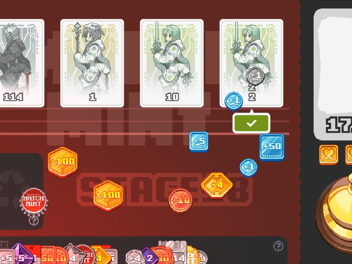 コイン合成デッキ構築ローグライク『MATCH MINT』PC向けに公開。話題作『Dungeon Sweeper』開発者が贈る、数ぴったり合わせゲーム  - AUTOMATON