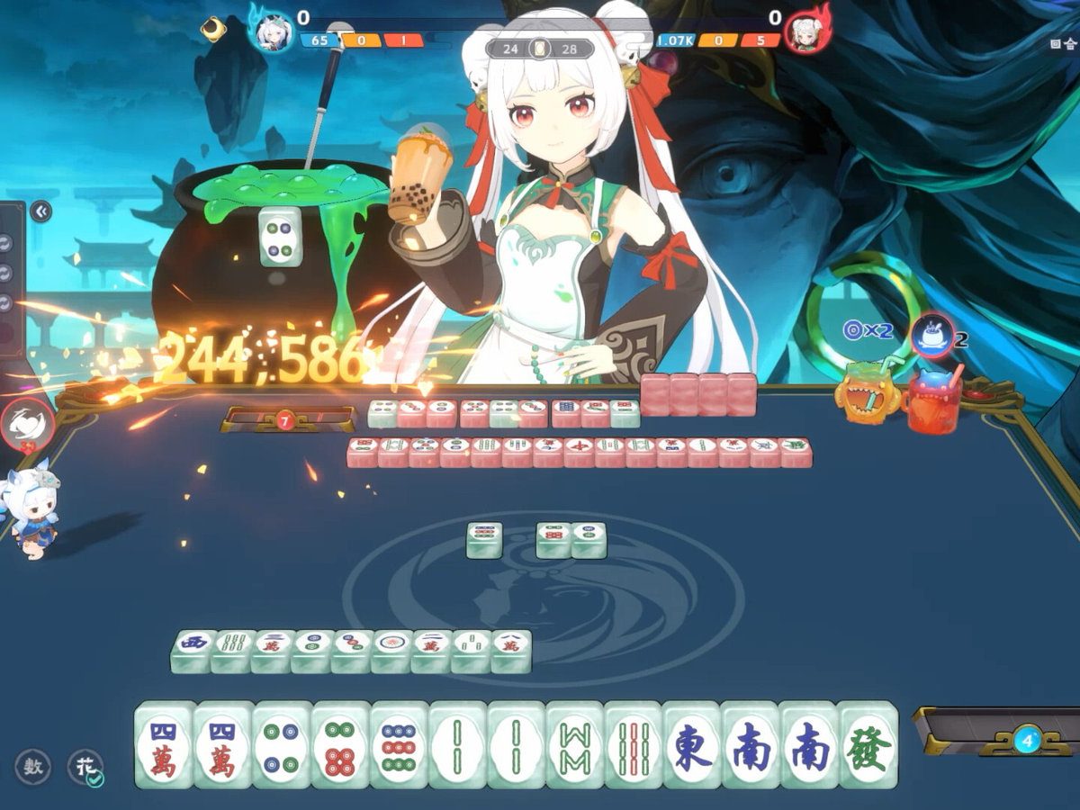 ぶっ壊れインチキ麻雀ローグライク『黄泉に落ちても麻雀』初動から