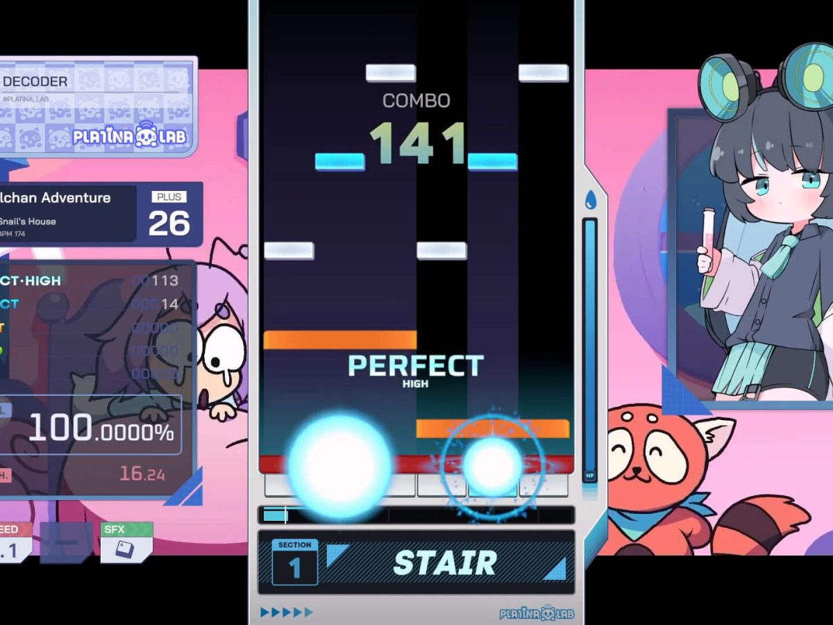 Steamリズムゲーム『PLATiNA :: LAB』では、ノーツ叩きに連動して美