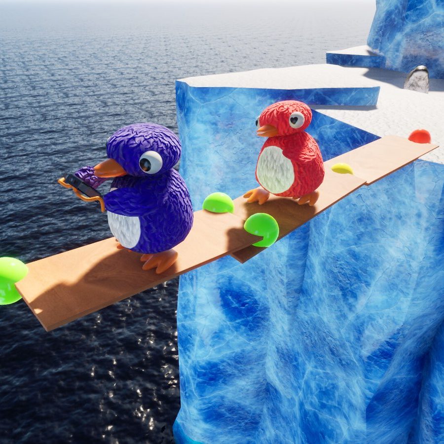 最大8人マルチ対応ペンギン橋づくりゲーム『LINK』正式発表。分裂した