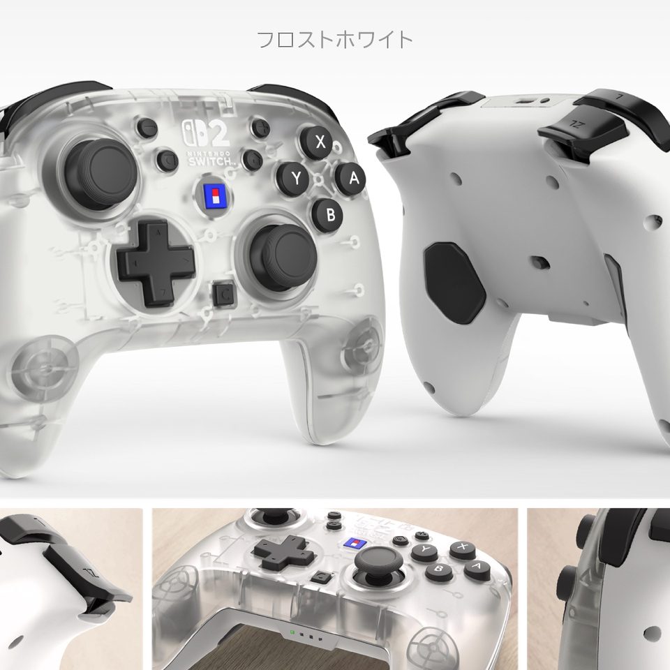 Switch本体　ワイヤレスコントローラー2個付き　ほぼ未使用 Switch 2/Switch用無線コントローラー「ワイヤレスホリパッド