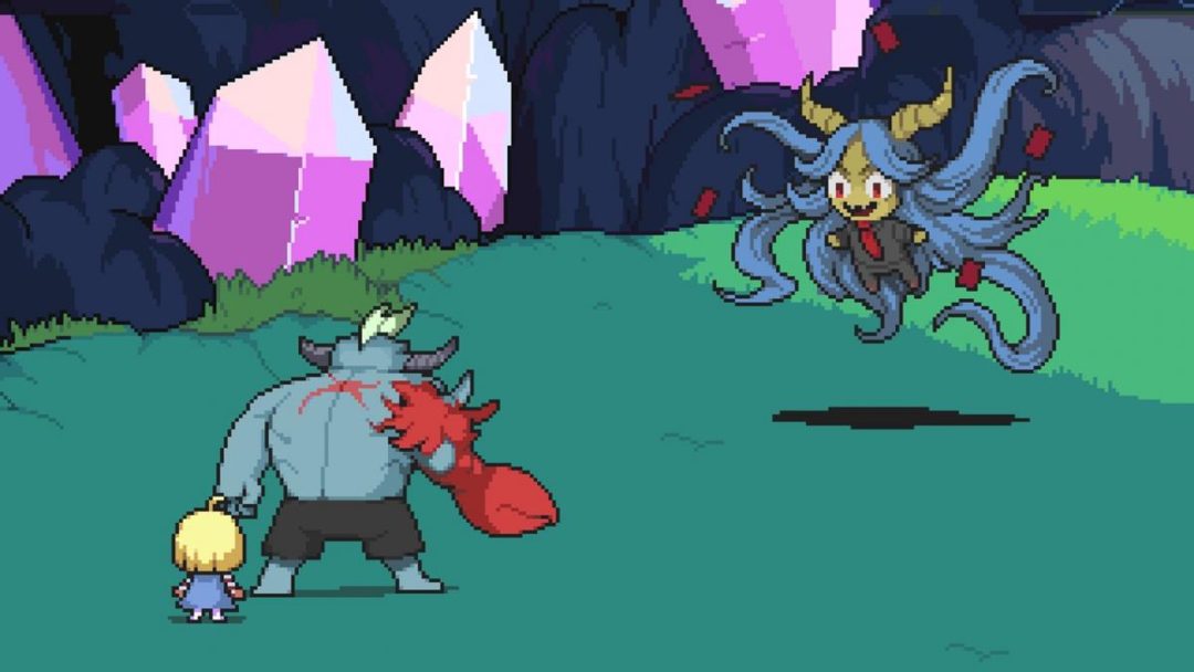 メグとばけもの ゲームプレイ画面