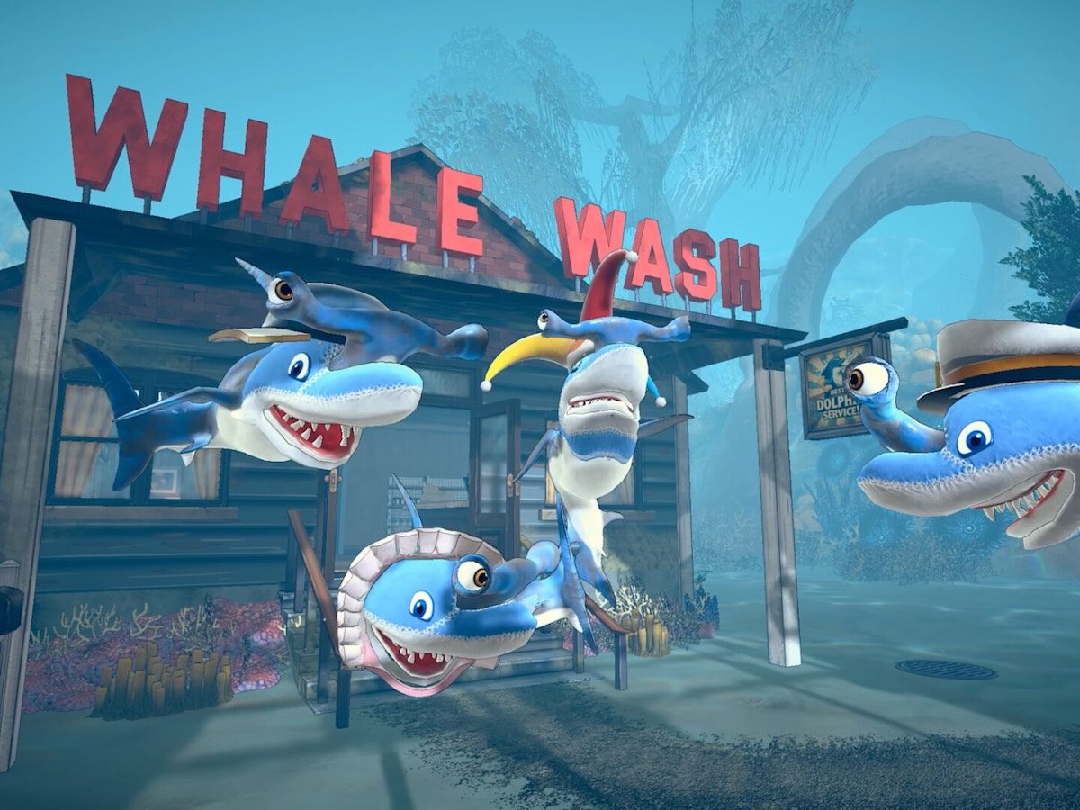 協力マルチ対応・海中ショップ経営シム『Shark Mart』発表。イルカに扮